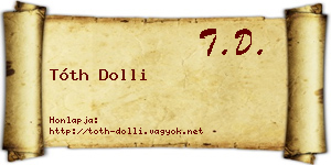 Tóth Dolli névjegykártya